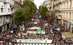 Vista de la marcha en Capital