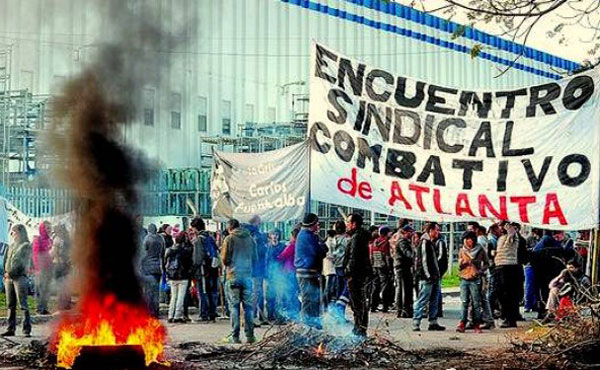 El Encuentro Sindical Combativo solidarizándose.