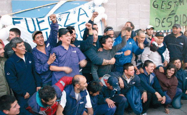 Obreros de Gestamp en lucha.