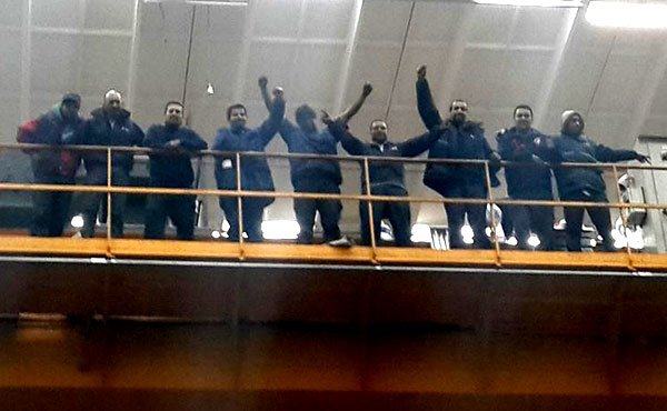 Obreros de Gestamp en lucha.