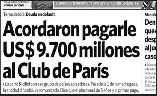 El gobierno de Cristina acaba de reconocer, con sus intereses y punitorios, una deuda originada en la dictadura de  Videla-Martínez de Hoz.