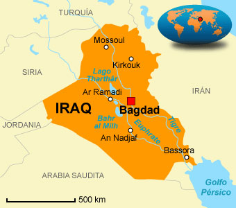 Irak: 32 millones de habitantes. Su gobierno presidido por Al Maliki es aliado de Irán y de Estados Unidos.