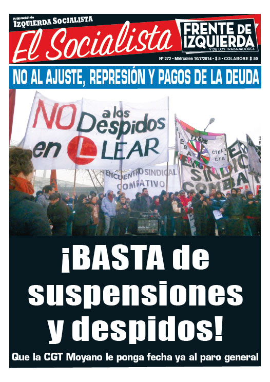 Tapa de la edición N°272 de nuestro periódico El Socialista