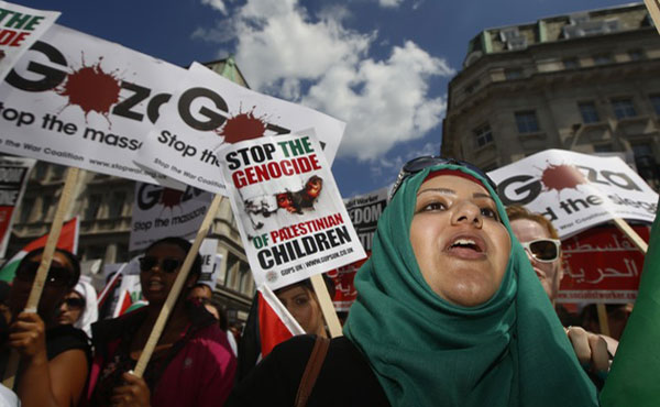 Multitudinaria marcha de apoyo a Palestina en Londres