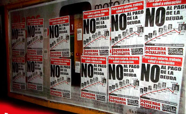Carteles de nuestro partido reclamando el no pago