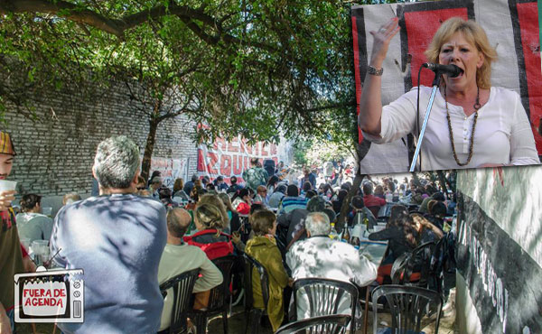 Vista del acto donde habló Liliana Olivero