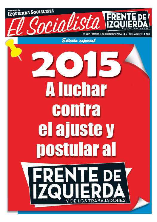 Tapa de la edición N°282 de nuestro periódico El Socialista
