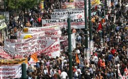 Una de las tantas huelgas y movilizaciones del pueblo griego resistiendo el ajuste capitalista
