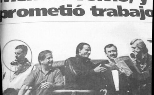 Randazzo haciendo campaña con Menem y Duhalde en los 90