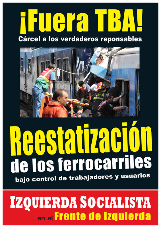 Afiche de nuestro partido tras la masacre de Once