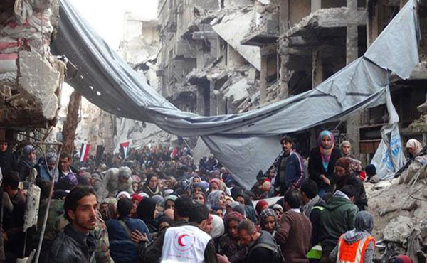 Solidaridad con el campo  palestino de Yarmuk en Siria