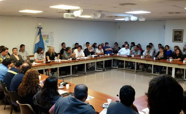 Vista de la audencia convocada por el FIT en el Congreso. Sobrero, Giordano, Reynoso y Pitrola fueron parte de la misma