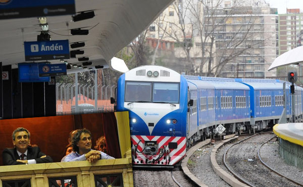 Randazzo y Sasia (Unión Ferroviaria) festejando la aprobación en diputados