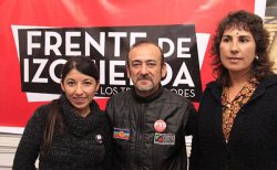 Patricia Jure (PO), Raúl Godoy (PTS) y Angélica Lagunas (Izquierda Socialista)