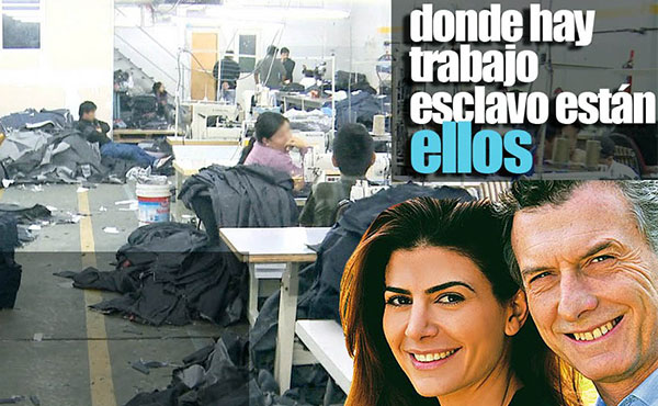 La esposa de Macri utiliza trabajo esclavo