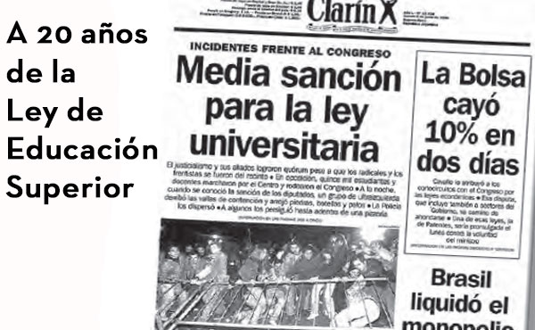 La Ley de Educación Superior (LES), aprobada el 7 de junio de 1995, constituye una piedra fundamental del modelo educativo privatizador de nuestro país.