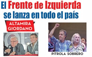 Se acaba de inscribir la fórmula presidencial del FIT para las PASO, con Jorge Altamira pre candidato a presidente, y Juan Carlos Giordano a vicepresidente