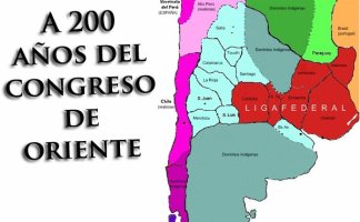 La Liga Federal en junio de 1815, cuando el Congreso de Oriente inició sus sesiones