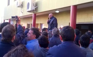 Asamblea de los choferes de la 60
