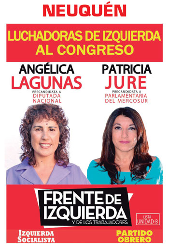 Candidatos del FIT en Neuquén