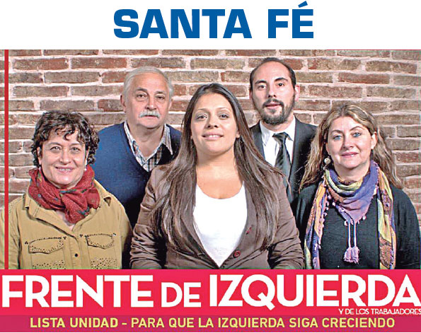 Candidatos del FIT en Santa Fe