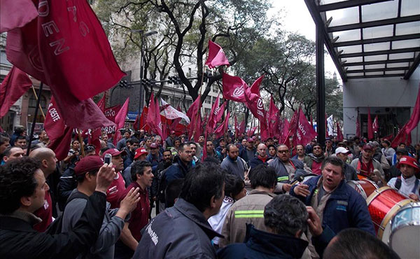 Vista de la marcha al ministerio