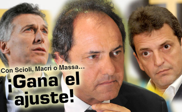 No es válido votar por Scioli para que no venga el ajuste, como pide el gobierno nacional, o votar por Macri o Massa para castigar al gobierno. Hay que salir de esa trampa. 
