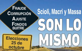 Scioli no es nada distinto a Macri y a Massa para el pueblo trabajador. Y éstos no representan ningún cambio ante el gobierno nacional.