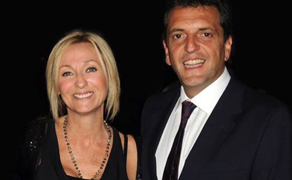 Mónica López con Sergio Massa: otros tiempos