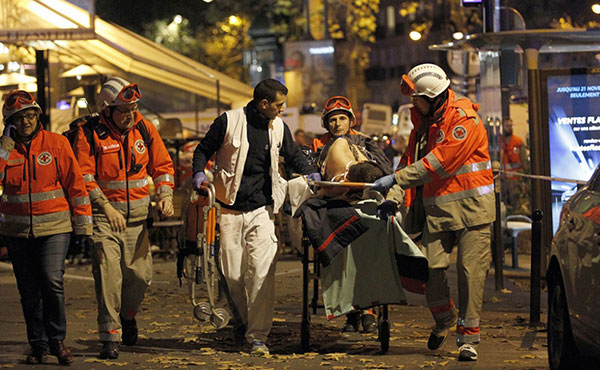 Imagen del atentado en París