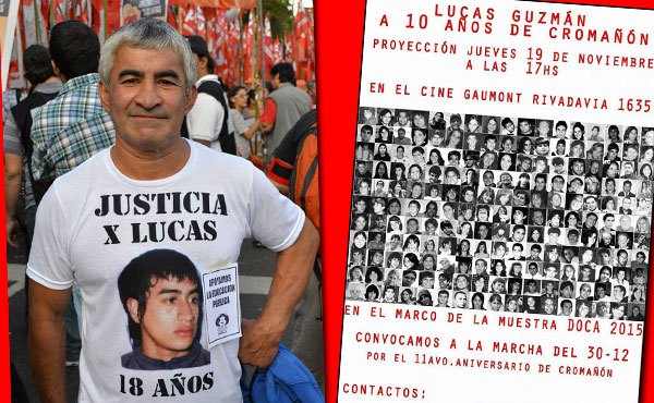A poco de cumplirse 11 años de la masacre de Cromañón, el cine Gaumont, dependiente del Instituto Nacional de Cine (Incaa), proyectó el documental “Lucas Guzmán, a 10 años de Cromañón”. 