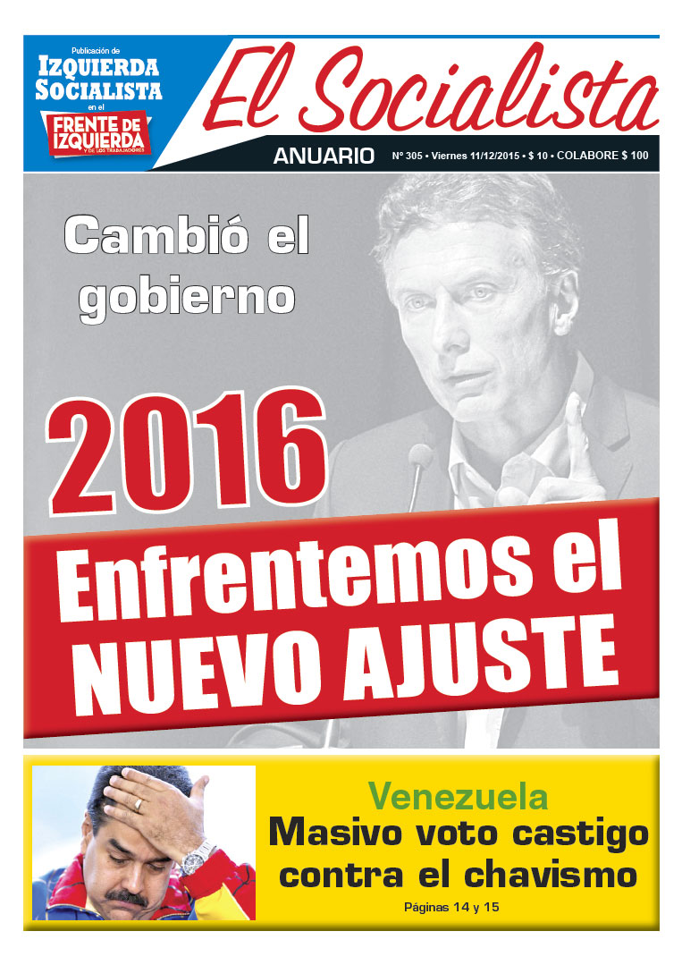 Tapa de la edición N°305 - Anuario - de nuestro periódico El Socialista