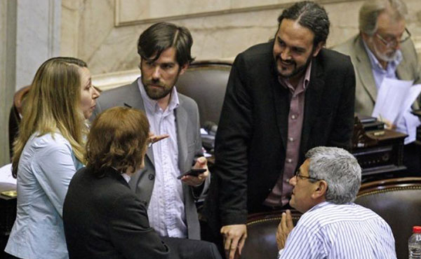 Los diputados del PTS y PO junto a De Gennaro y Argumedo
