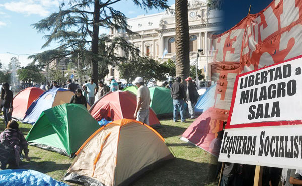 Vista del acampe de la Tupác Amaru