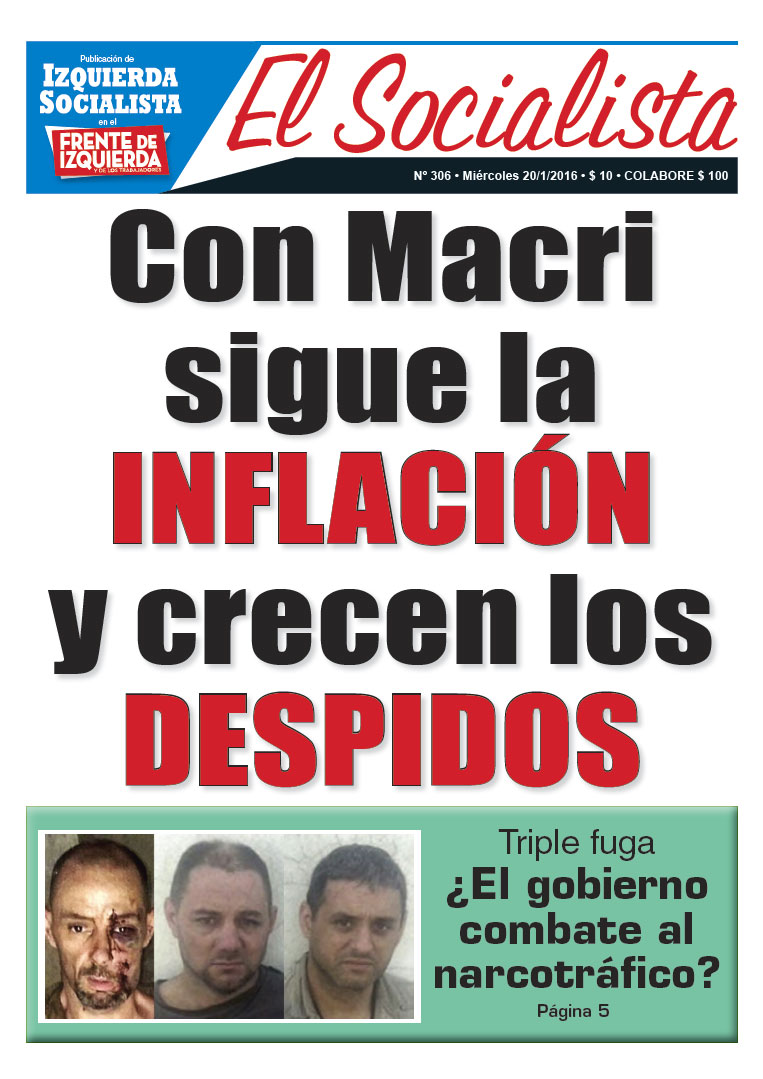Tapa de la edición N°306 de nuestro periódico El Socialista