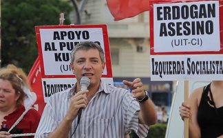 El pasado viernes 22 de enero fuimos parte de un acto unitario en Buenos Aires en apoyo al pueblo kurdo y de repudio al gobierno turco de Erdogán.