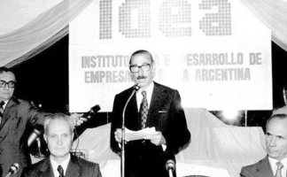 Videla con los empresario