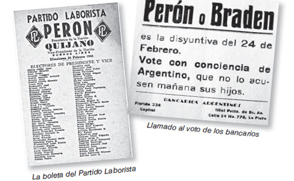 La boleta del Partido Laborista - Llamado al voto de los bancarios