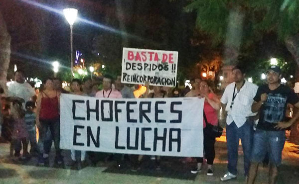 Hace más de un mes los choferes de San Francisco (transporte público urbano) están en lucha contra los despidos.