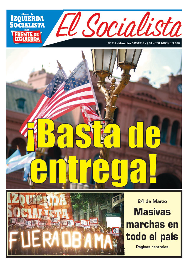 Tapa de la edición N°311 de nuestro periódico El Socialista