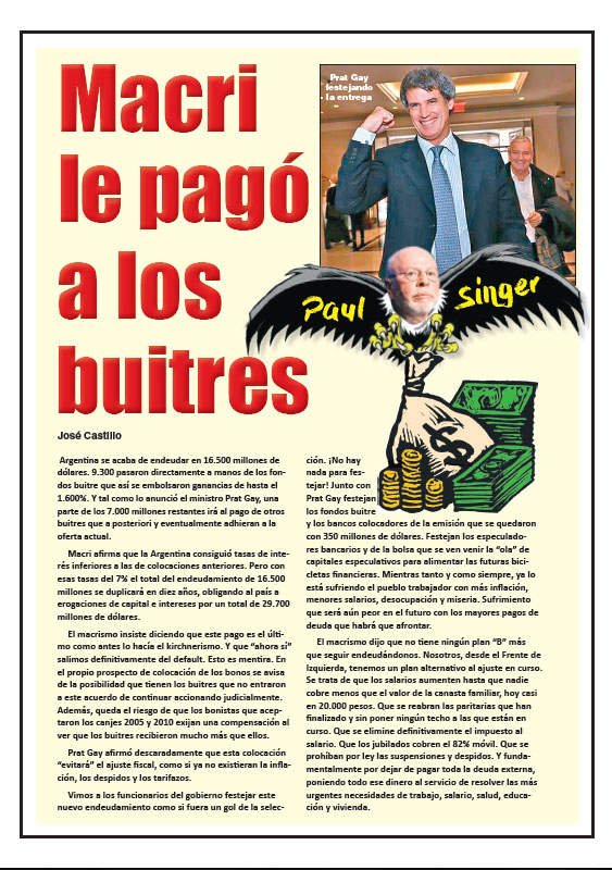 Contratapa de la edición N°313 de nuestro periódico El Socialista