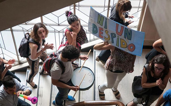 Marcha en el ministerio de Economía