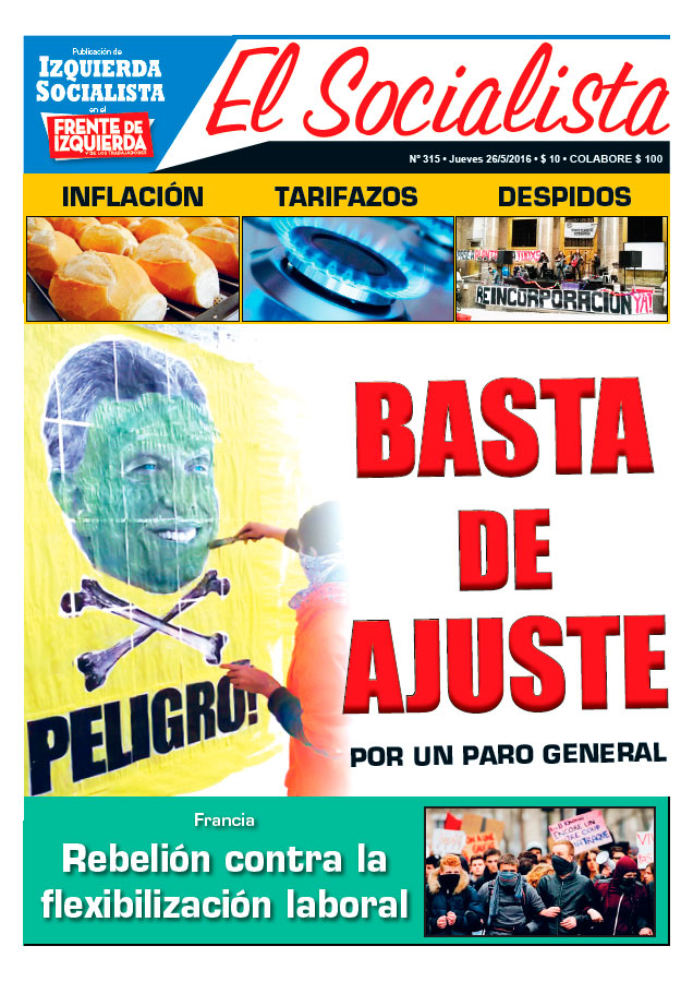 Tapa de la edición Nº 315 de nuestro periódico El Socialista