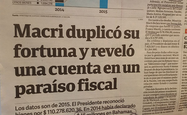 El presidente aumentó un 125% su fortuna personal en un año.