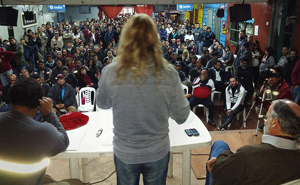 Vista de la asamblea en la seccional Haedo