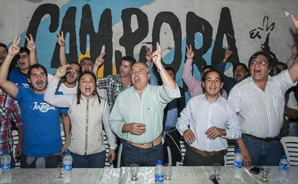 José López con la militancia de La Cámpora