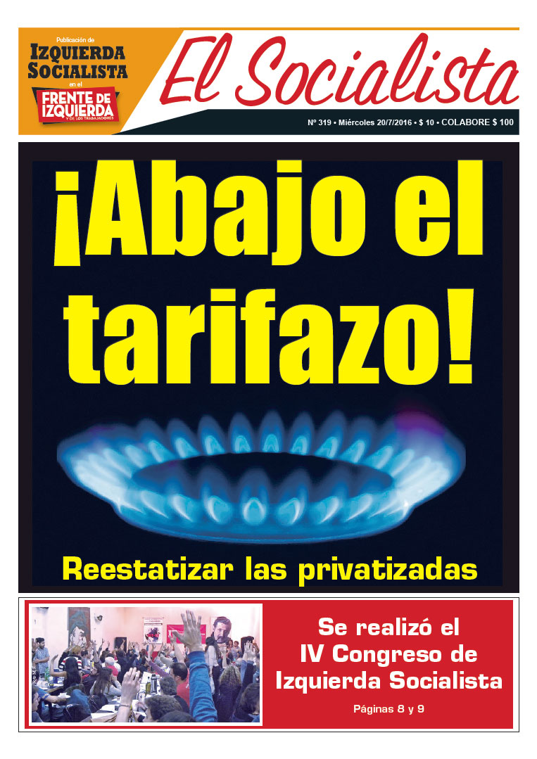 Tapa de la edición N°319 de nuestro periódico El Socialista