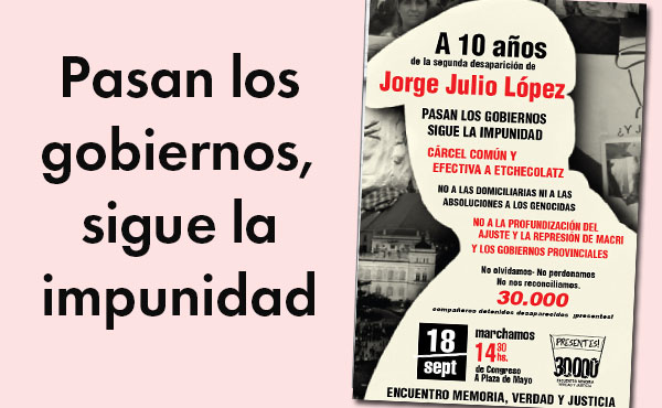 En 18 de septiembre se cumplirán 10 años de su desaparición.