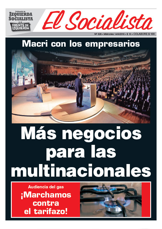 Tapa de la edición N°326 de nuestro periódico El Socialista