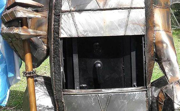 En el interior de la estatua con forma de dragón se ocultaba una bóveda.